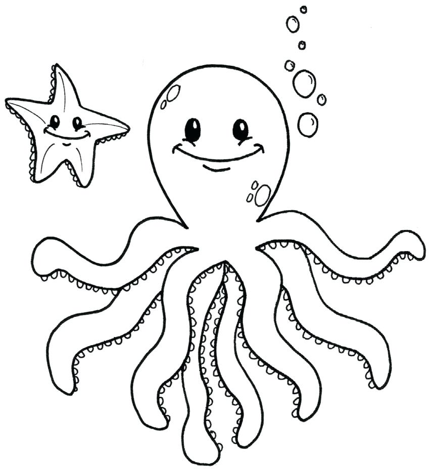855x934 Coloring Pages Octopus Coloring Page Free Printable Pages