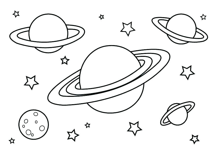 875x620 Outer Space Coloring Page