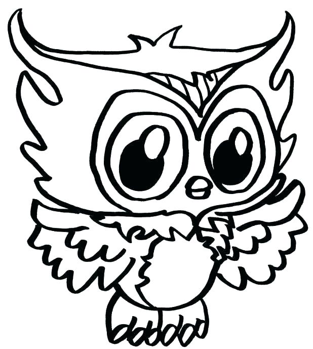618x689 Simple Cute Owl Coloring Pages Free Printable Page