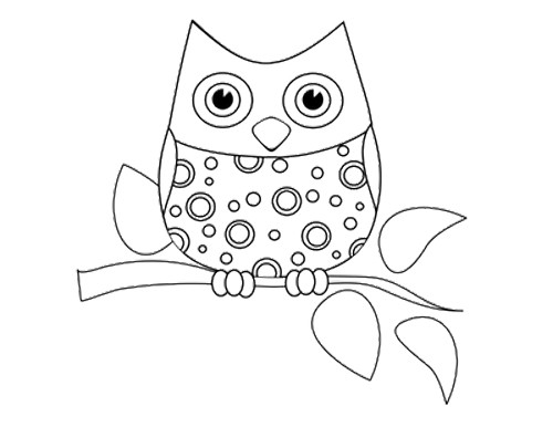 500x386 Free Owl Coloring Pages Owl Coloring Pages For Adults