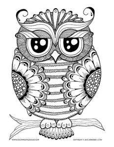 232x300 Owl Coloring Pages