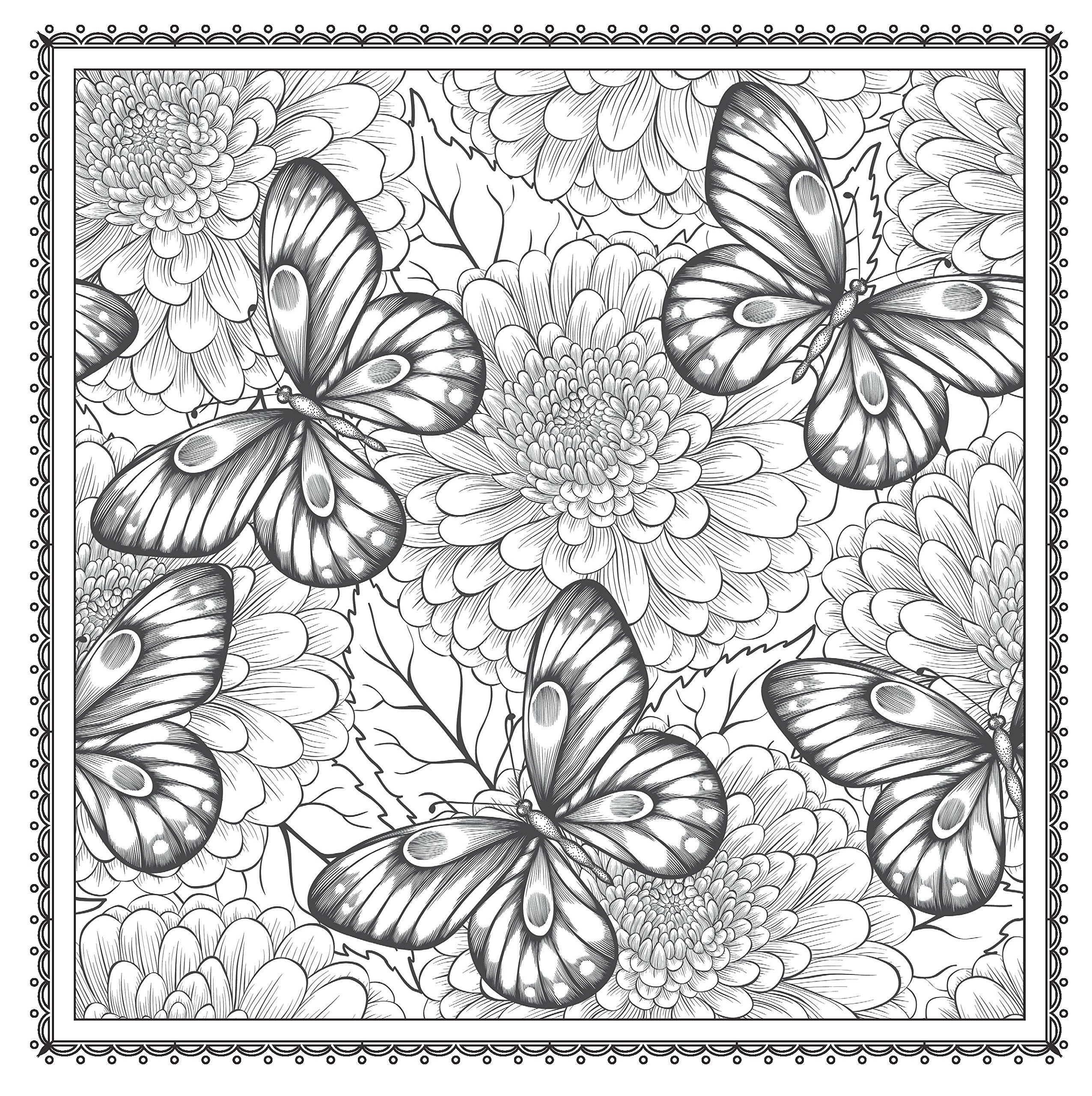 2551x2560 Pattern Coloring Pages For Adults
