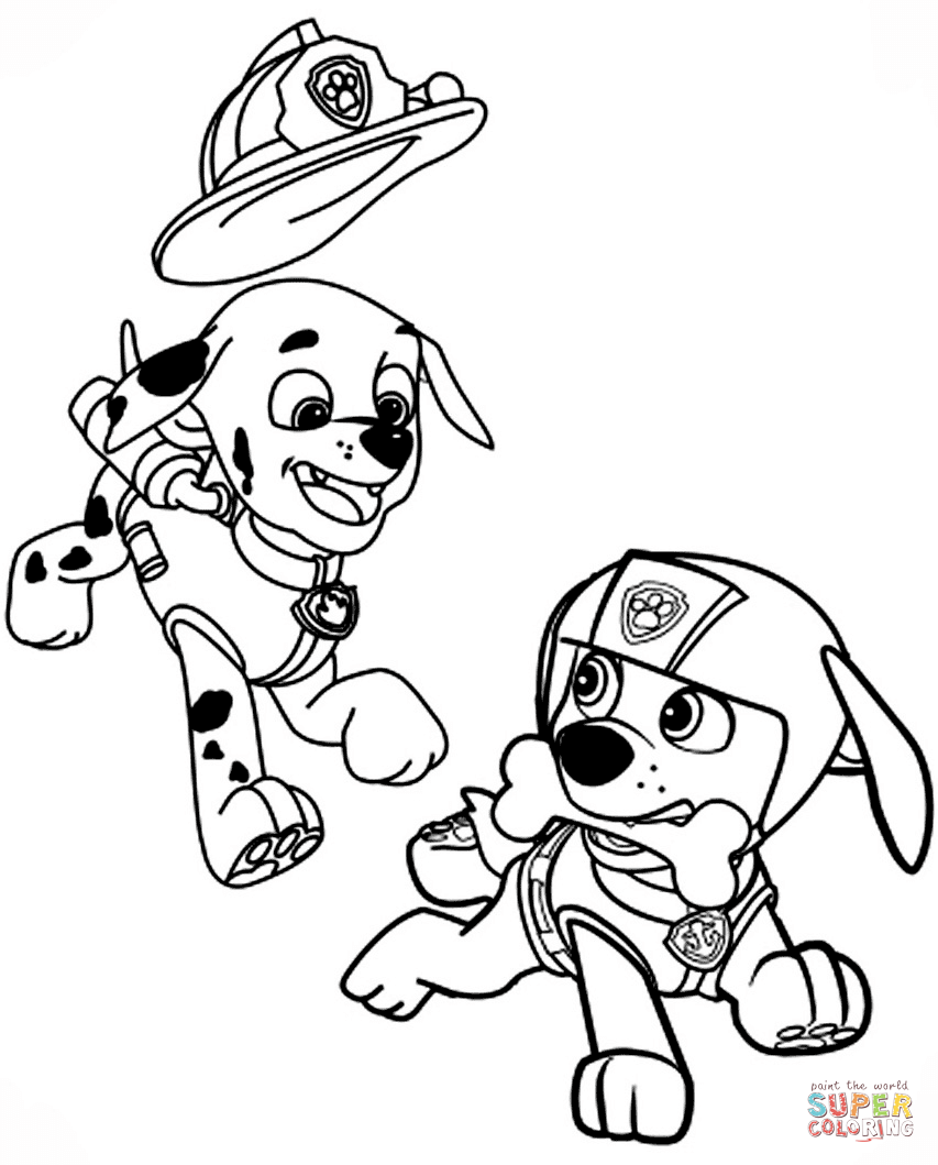 853x1059 Free Paw Patrol Coloring Pages Page Printable