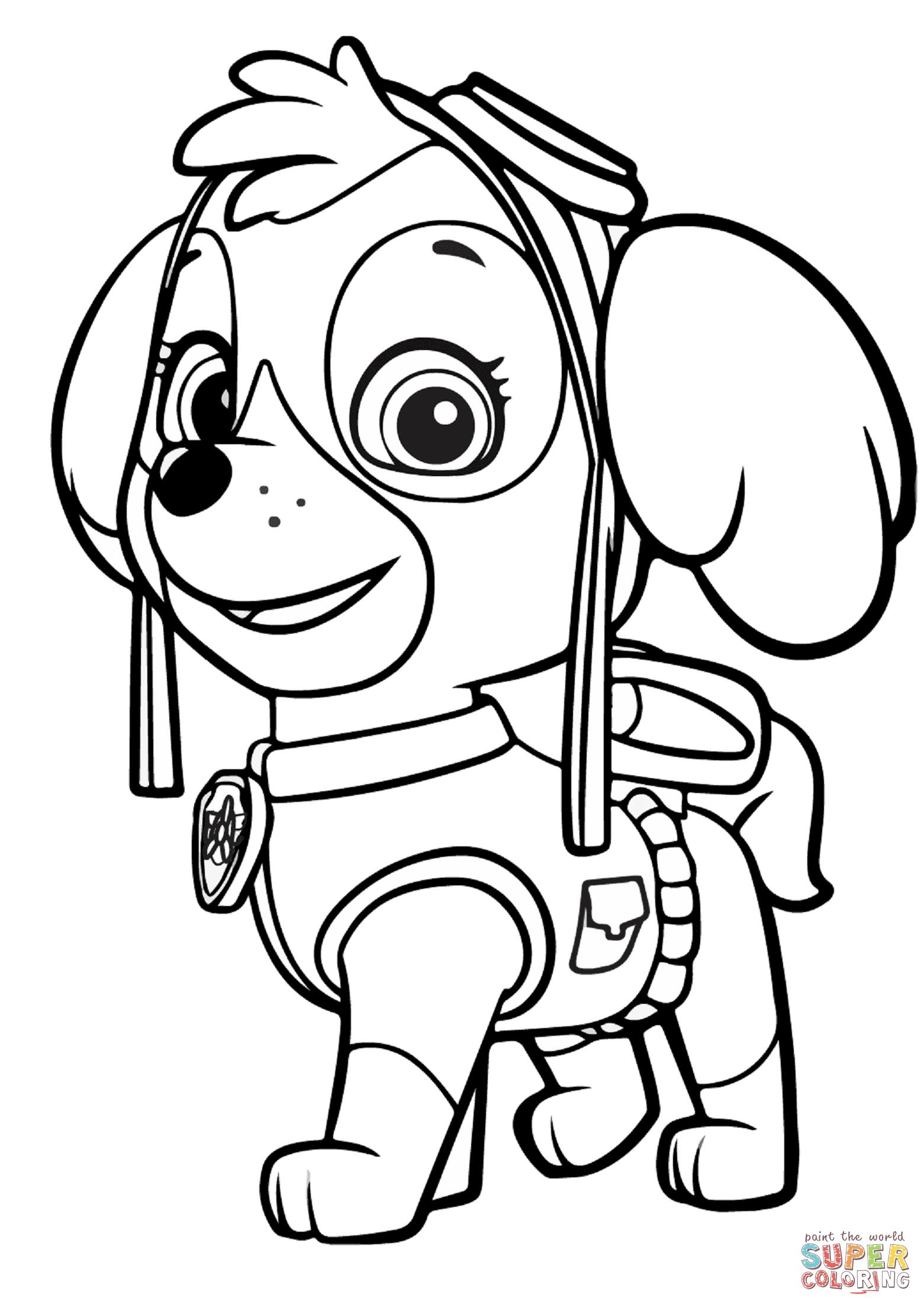 1561x2207 Paw Patrol Skye Coloring Page In Pages