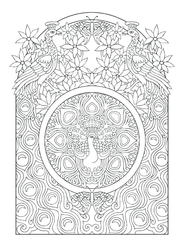 600x800 Peacock Pictures To Color Or Peacock Color Drawing Free Printable