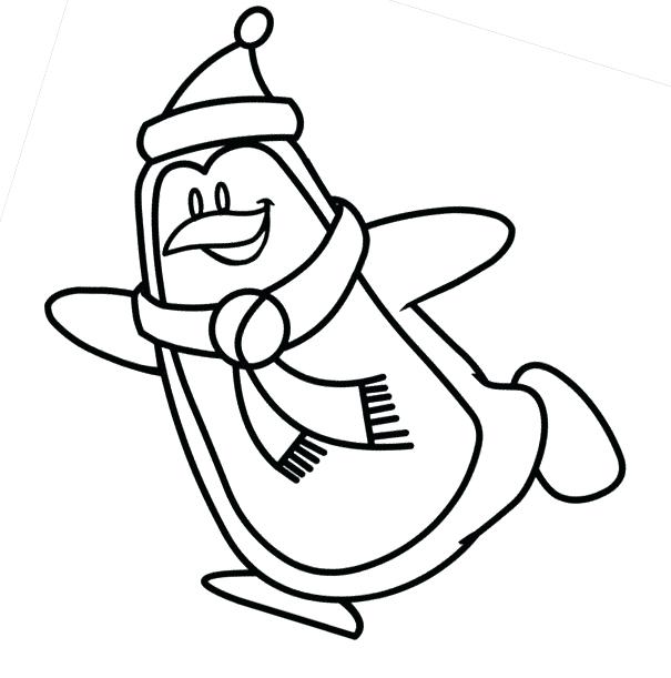 605x611 Coloring Pages Of Penguins Penguin Coloring Page Free Penguin