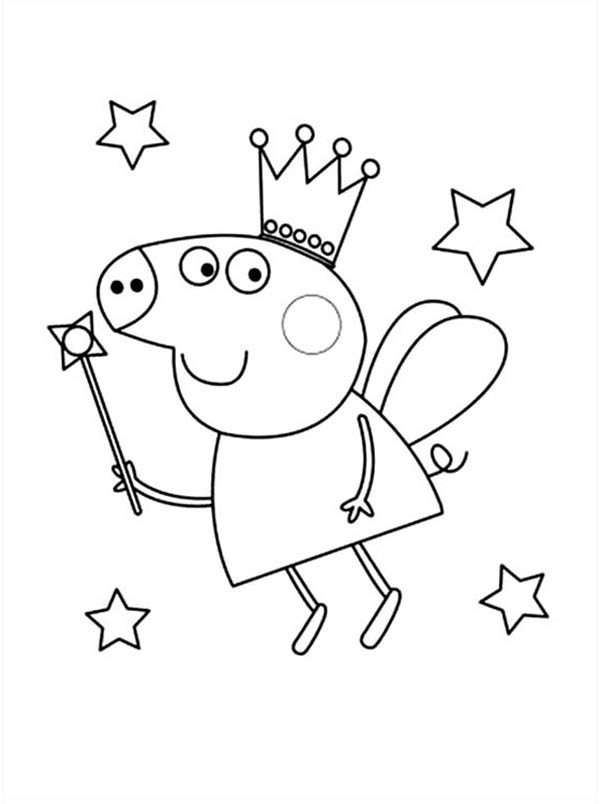 600x804 Best Fairy Peppa Pig Coloring Pages Free Printable