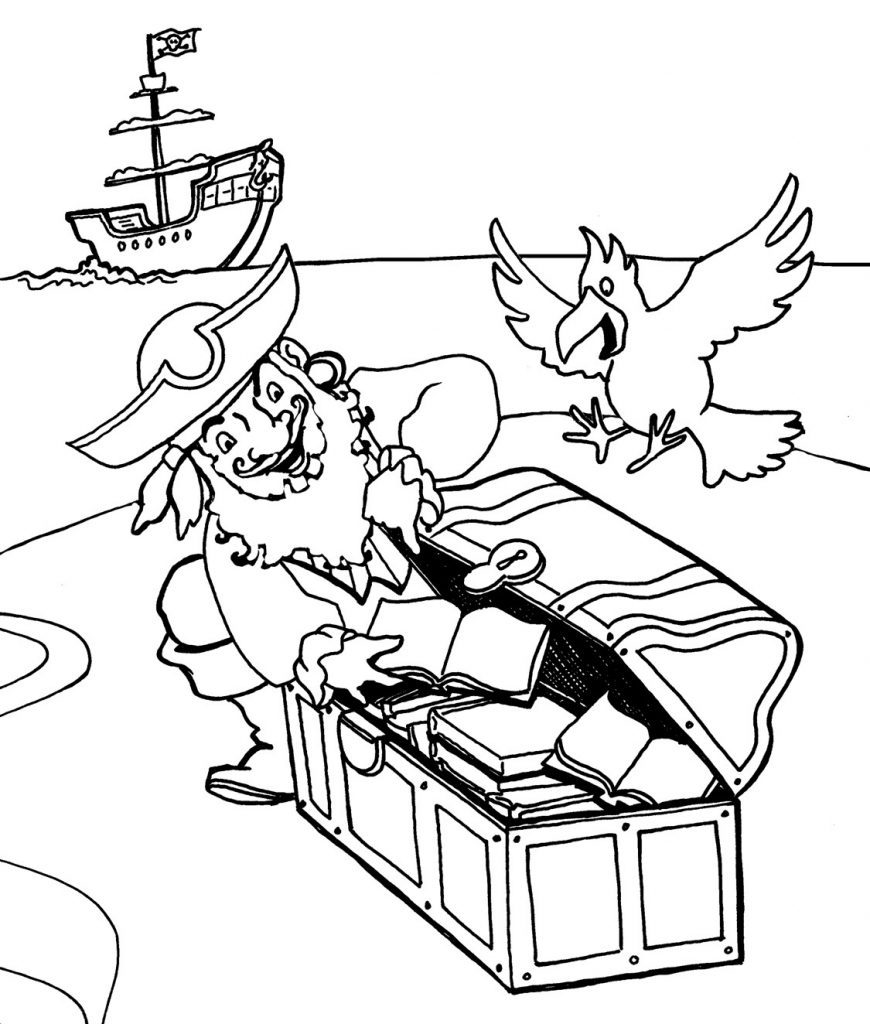 870x1024 Inspiring Pirate Coloring Pages For Kids Printable Free In Color