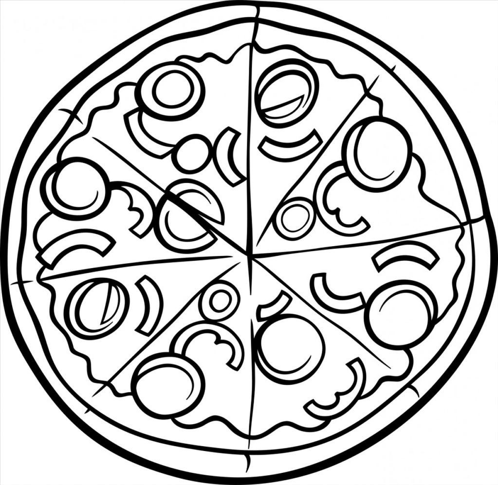 1023x997 Neat Design Free Printable Pizza Coloring Pages Download