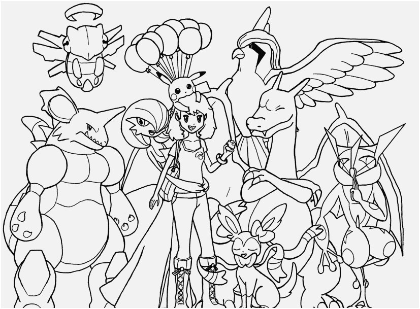 827x609 Free Printable Pokemon Coloring Pages Pics Pokemon Anime Coloring