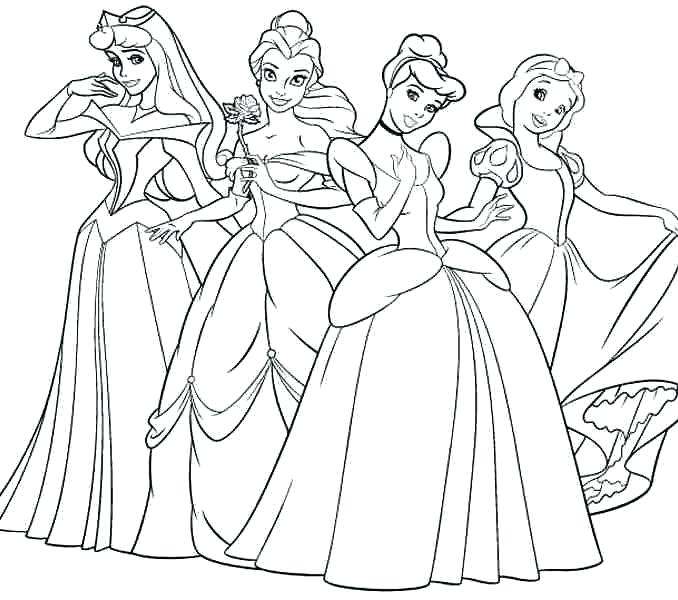 678x600 Disney Princess Coloring Pages Free To Print Princess Colouring