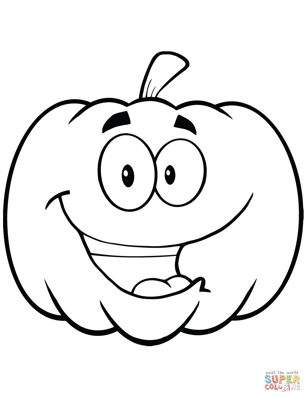 1004x1300 Cartoon Halloween Pumpkin Coloring Page Free Printable Pages
