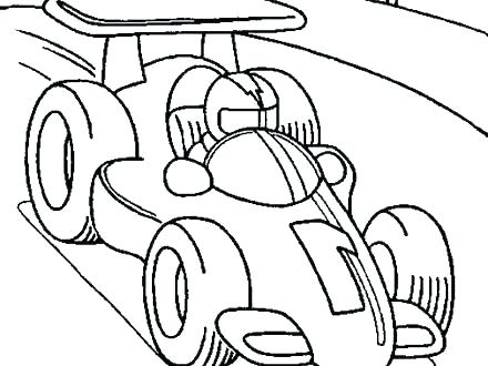 440x330 Race Car Pictures To Color Together With Colorful Coloring Page