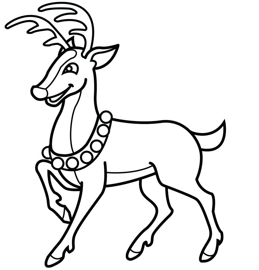 842x877 Christmas Coloring Pages Reindeer Printable And Reindeer Coloring