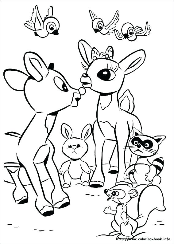 567x794 Christmas Reindeer Coloring Pages Cute Reindeer Coloring Pages