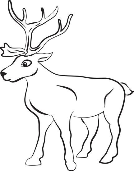 431x550 Free Printable Reindeer Coloring Page For Kids