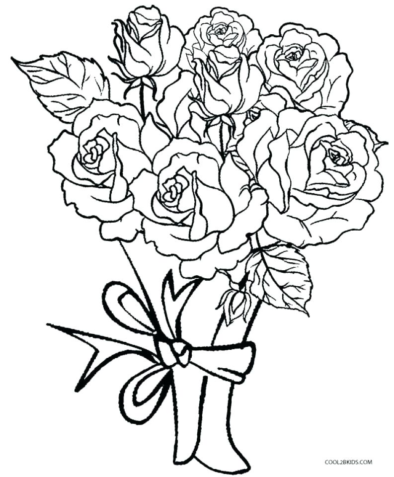793x960 Rose Coloring Sheets