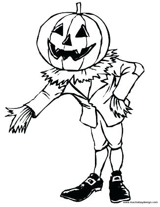 325x420 Free Printable Scarecrow Coloring Pages Page Kids Web Pumpkin Best