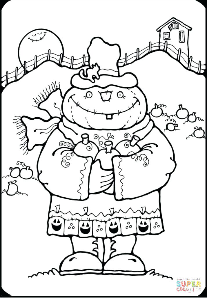 714x1024 Free Scarecrow Coloring Pages Easy Scarecrow Coloring Page Free
