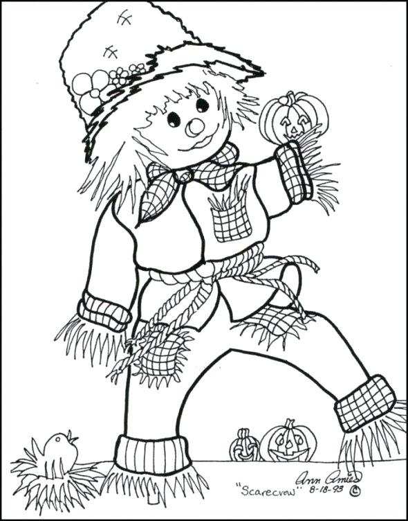 590x752 Free Scarecrow Coloring Pages Scarecrow Coloring Pages Scarecrow