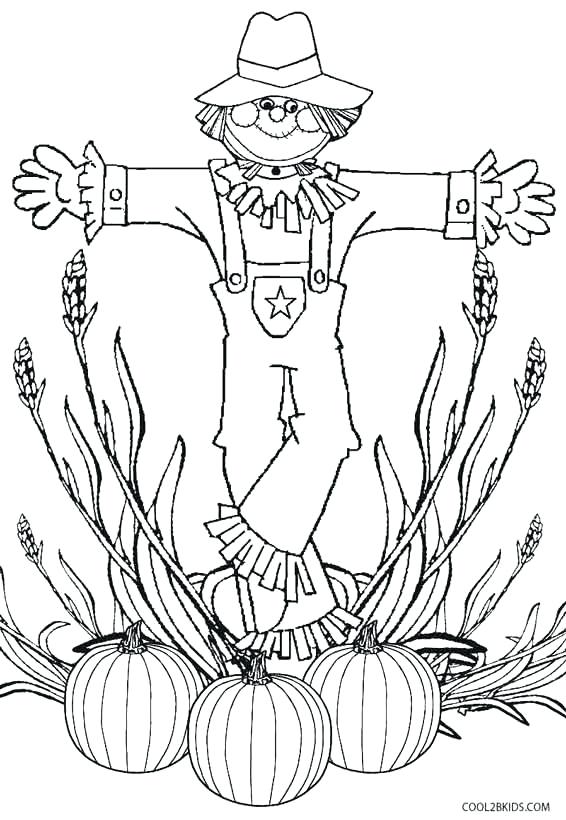 566x820 Printable Scarecrow Coloring Pages Scarecrow Coloring Pictures