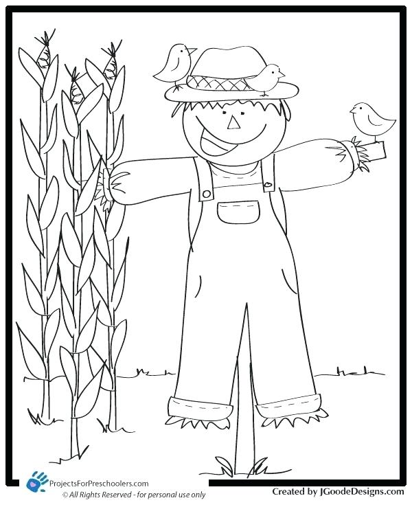 600x738 Scarecrow Coloring Pages Printable Scarecrow Coloring Page
