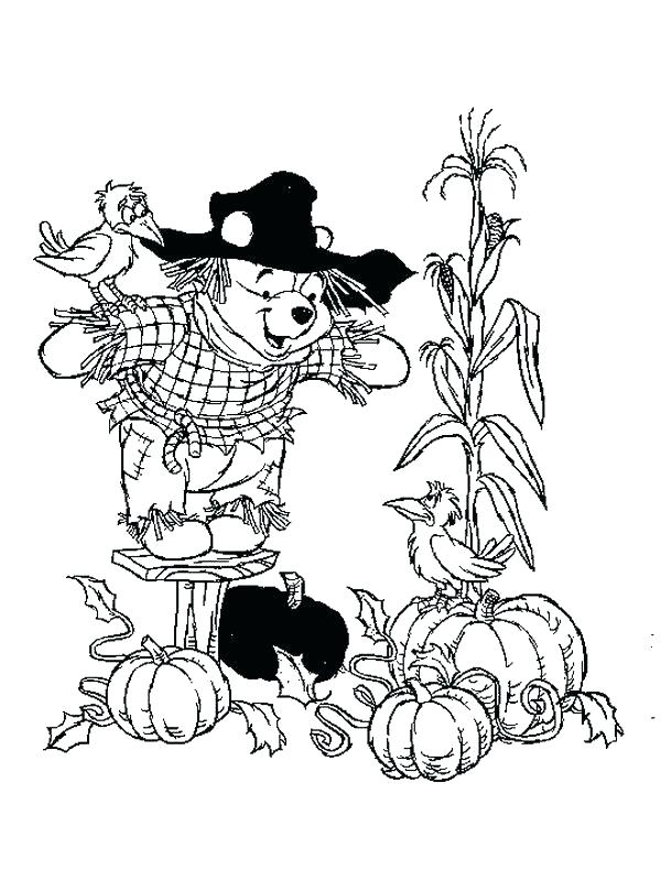 600x800 Scarecrow Coloring Pages Scarecrow Color Pages The Pooh Becomes