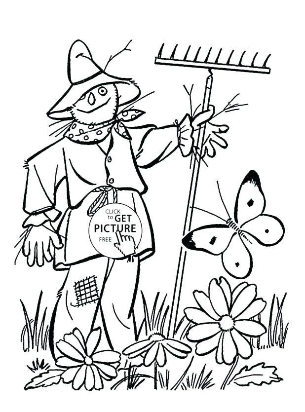 618x835 Scarecrow Coloring Pages To Color Online For Cursed Scarecrow