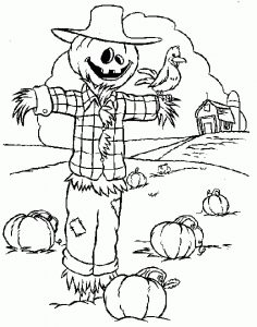 236x300 Stunning Design Scarecrow Coloring Pages Get This Printable
