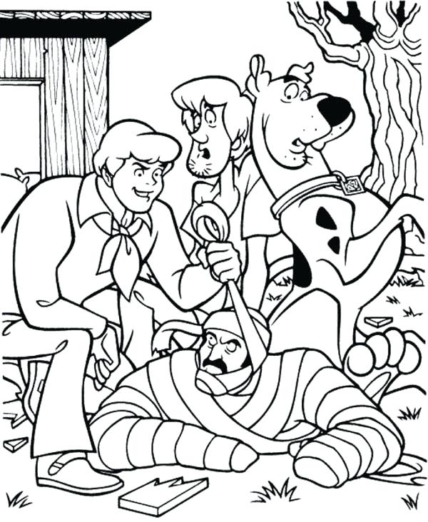 600x732 Scooby Doo Coloring Pages Free Printable
