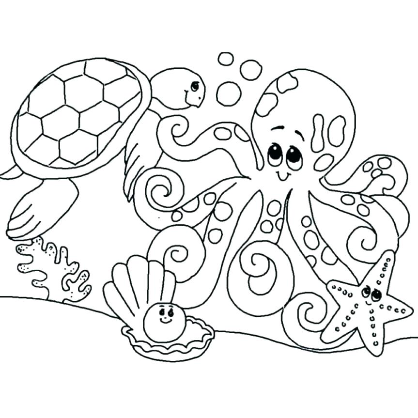 863x863 Free Printable Sea Life Coloring Pages Coloring Pages Sea Animals