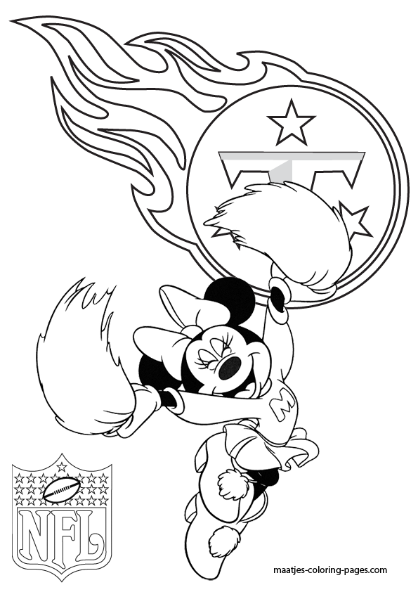 595x842 Tennessee Titans Minnie Mouse Cheerleader Coloring Pages Ideas