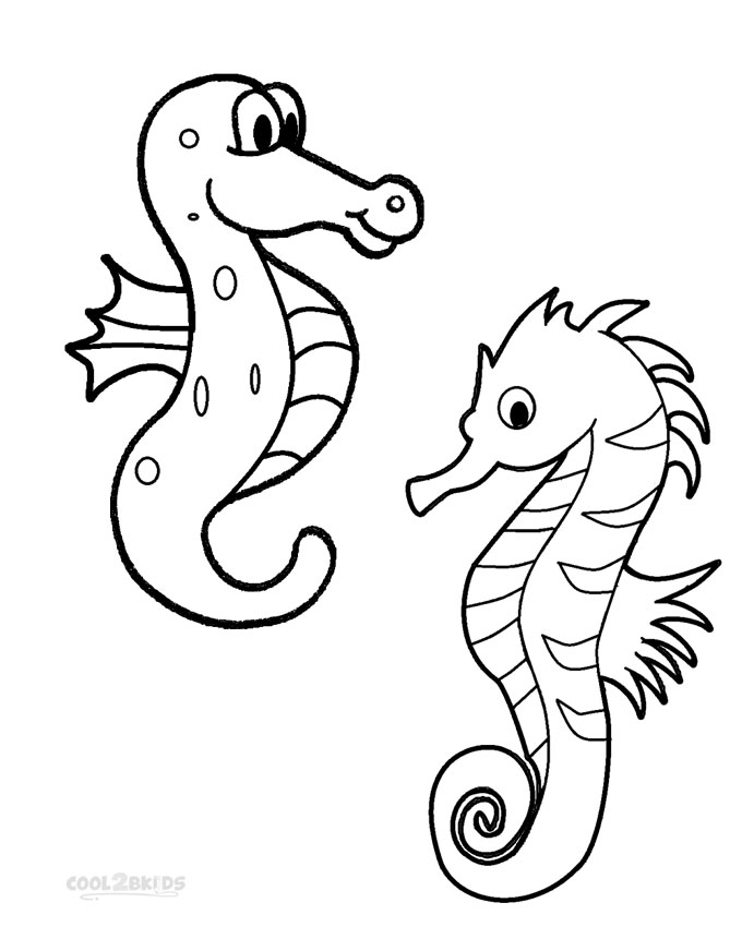 680x850 Printable Seahorse Coloring Pages For Kids