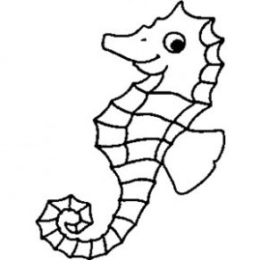 291x291 Seahorse Coloring Pages
