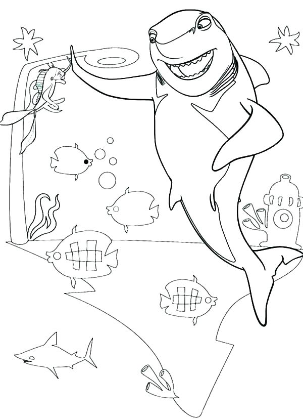 600x828 Coloring Pages Of Sharks Coloring Pages Of Sharks Shark Tale