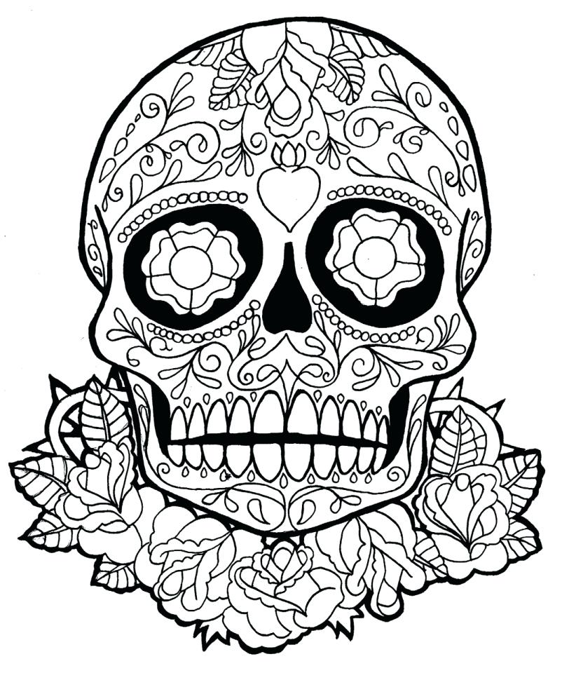802x960 Sugar Skull Coloring Pages Coloring Pages For Grown Ups Free