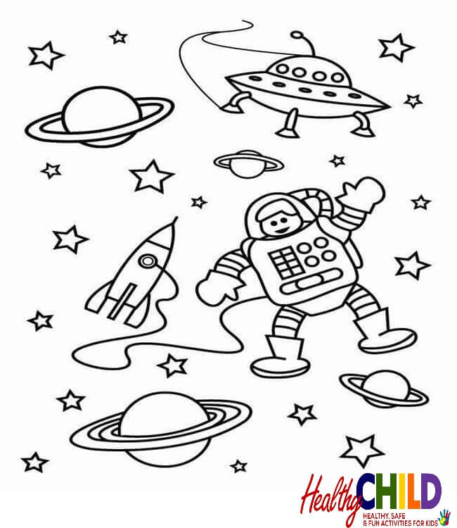 650x750 Space Coloring Sheets Printable