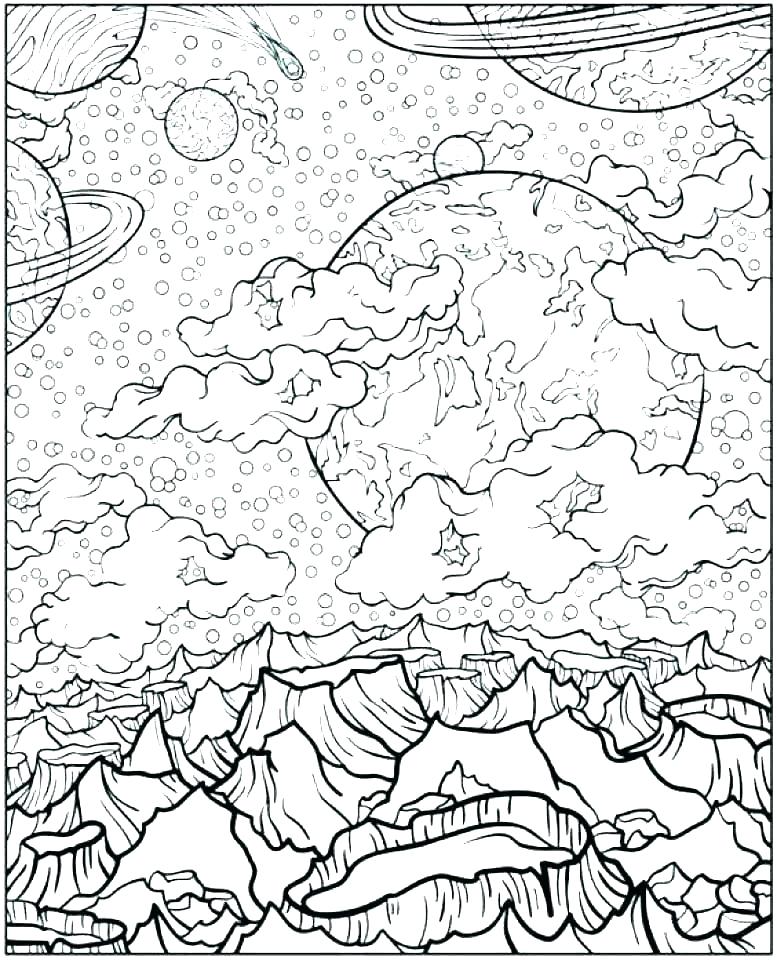 777x960 Space Coloring Book
