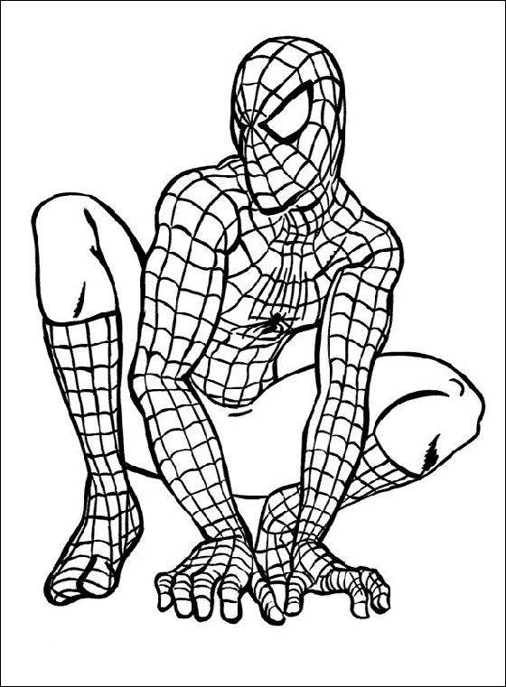 560x761 Printable Spiderman Coloring Pages