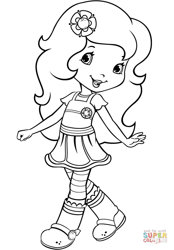 558x800 Strawberry Shortcake Orange Blossom Coloring Page Free Printable
