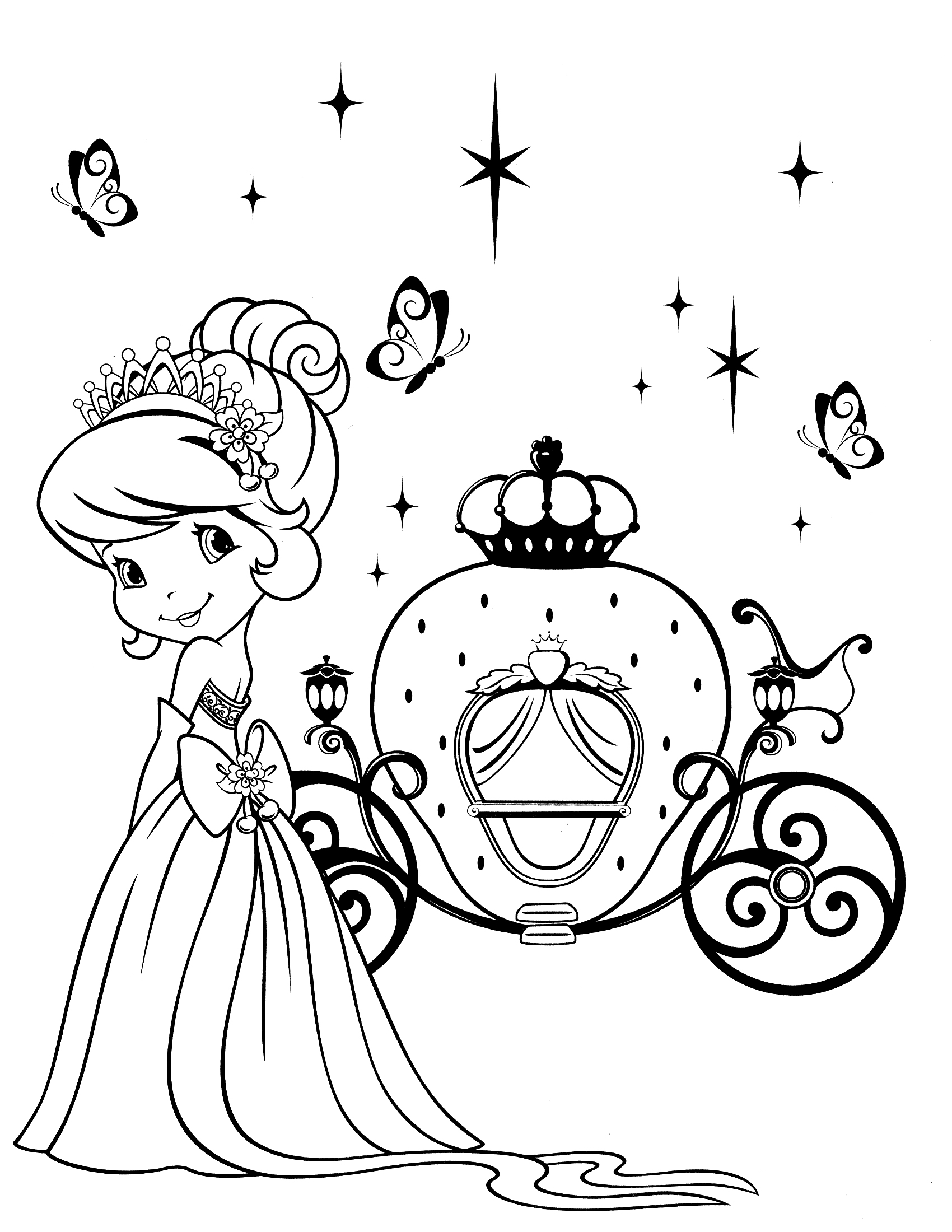 1700x2200 Strawberry Shortcake Coloring Page Disenos Adult