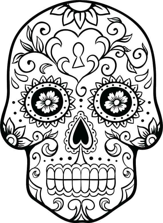 Free Printable Sugar Skull Coloring Pages at GetDrawings | Free download