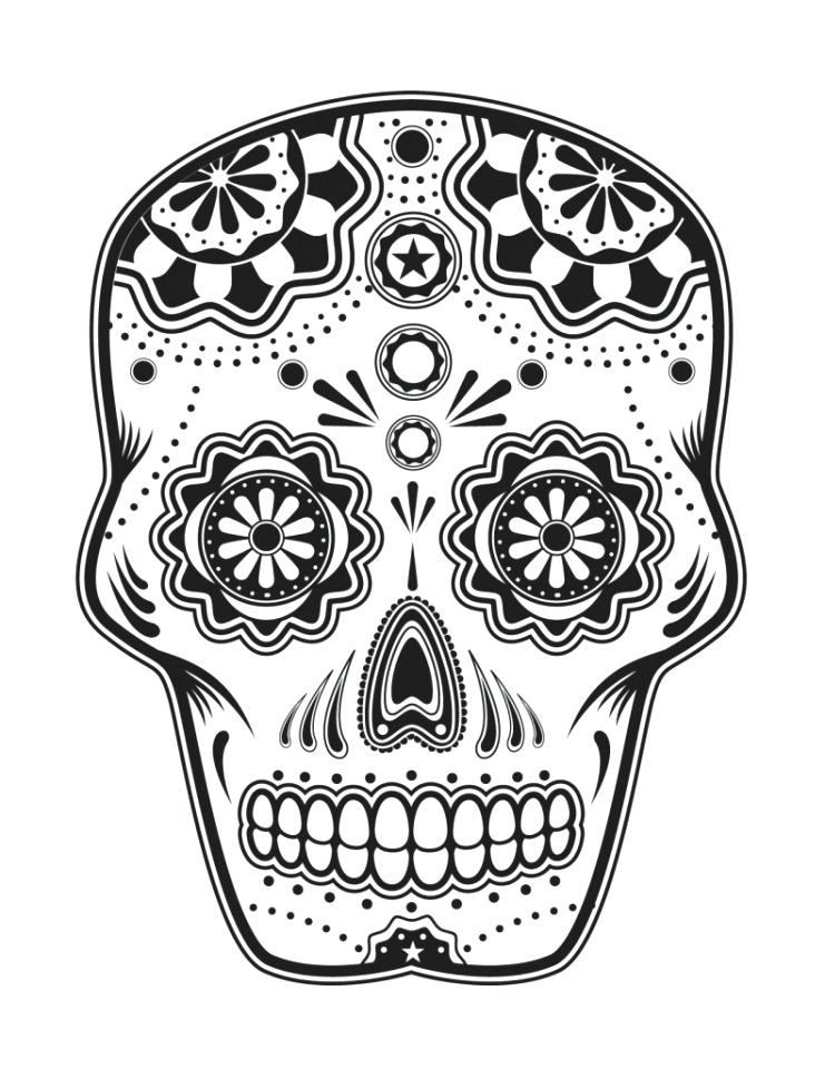 741x960 Get This Sugar Skull Coloring Pages Free Printable For Grown Ups