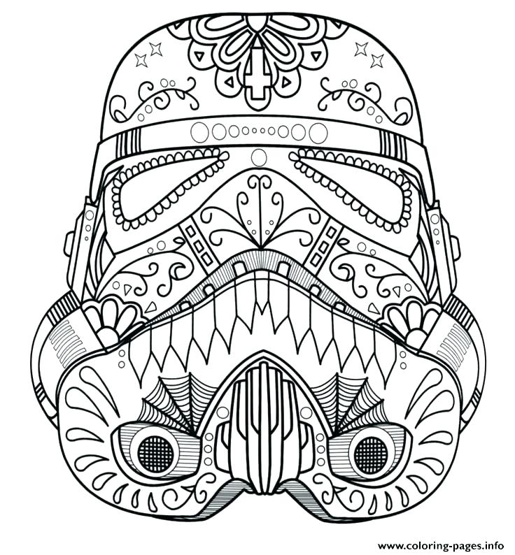736x794 Sugar Skull Coloring Pages Star Wars Printable Free Best Sugar