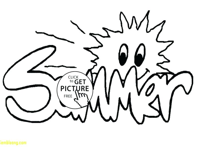827x609 Coloring Pages Free Printable Summer Coloring Pages Summer