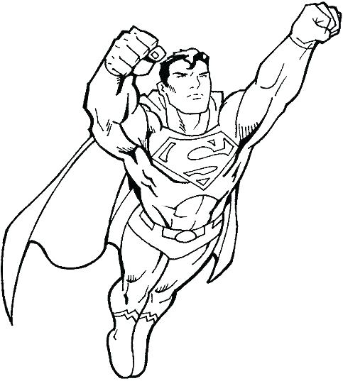 483x537 Superhero Coloring Pages For Kids Superman Printable Coloring
