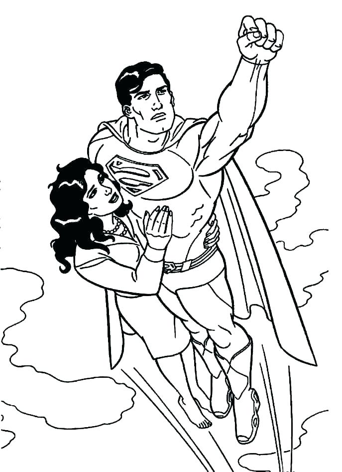 687x947 Free Superman Coloring Pages