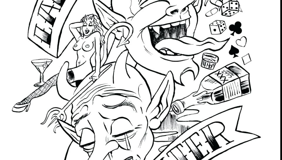 960x544 Tattoos Coloring Pages Tattoo Coloring Pages To Print For Rose