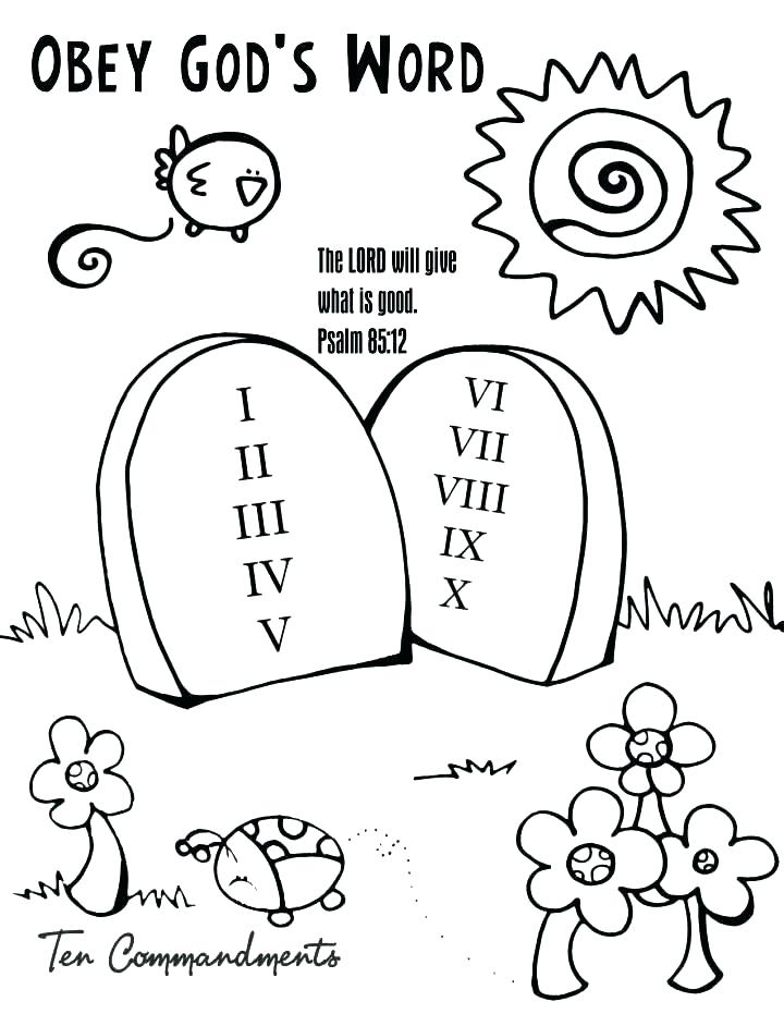720x931 Ten Commandments Coloring Pages As Well As Download Print Receives