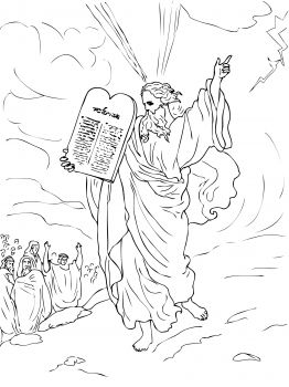 262x350 Ten Commandments Printversion From Mount Sinai With Ten